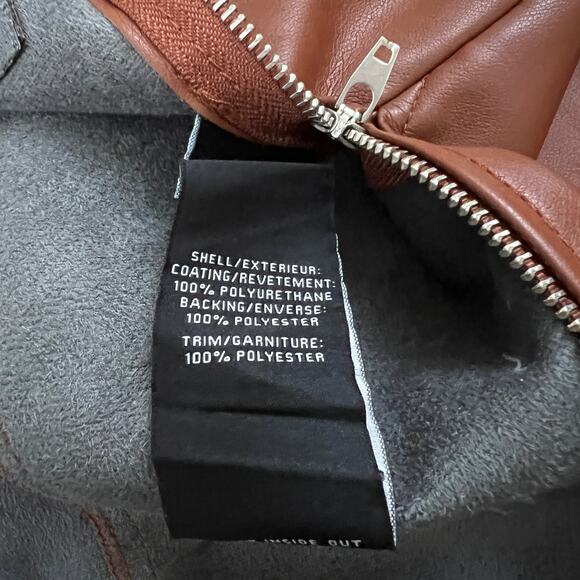 7 for all Mankind Brown Faux Leather Legging Pants Size XS - Picture 8 of 13